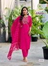 Glamour Vol 1 By Passion Tree Roman Silk Straight Kurti With Pant And Dupatta Wholesalers In Delhi